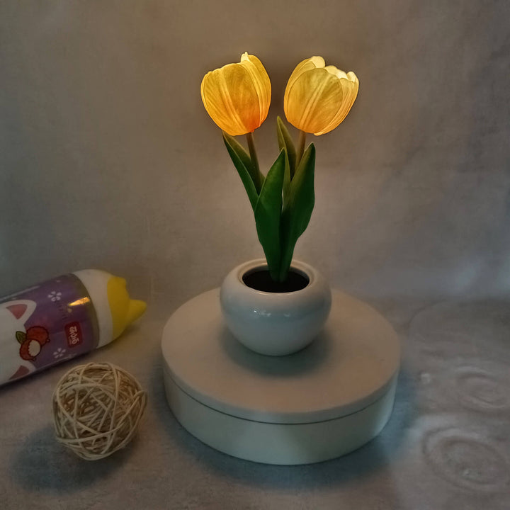 Kalsten | Modern Creative Simulation Tulip Peony LED Night Light Table Lamp