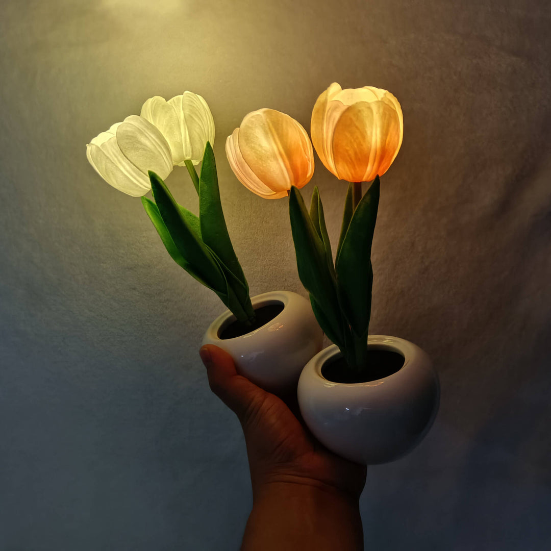 Kalsten | Modern Creative Simulation Tulip Peony LED Night Light Table Lamp