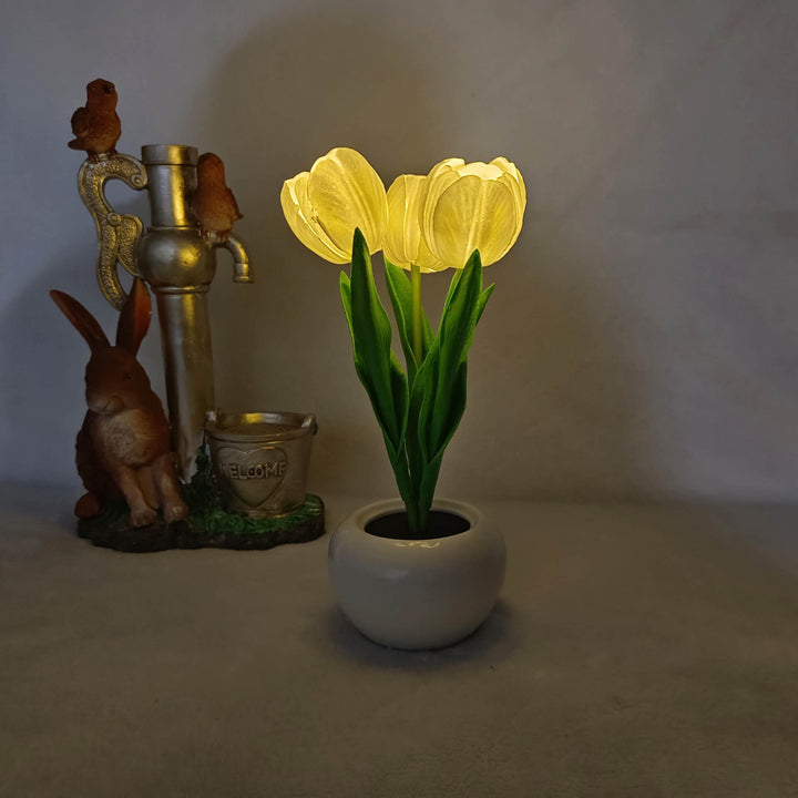 Kalsten | Modern Creative Simulation Tulip Peony LED Night Light Table Lamp