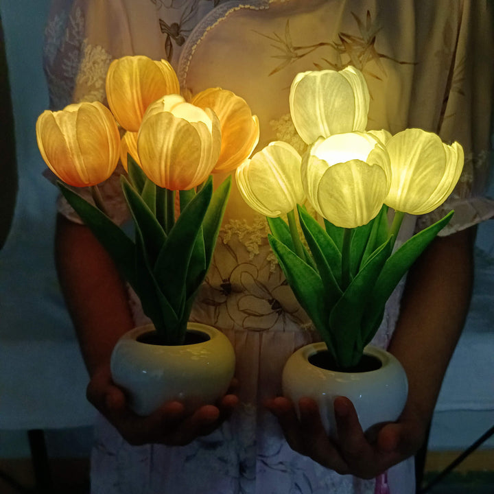 Kalsten | Modern Creative Simulation Tulip Peony LED Night Light Table Lamp