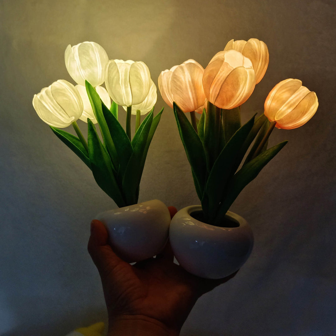 Kalsten | Modern Creative Simulation Tulip Peony LED Night Light Table Lamp