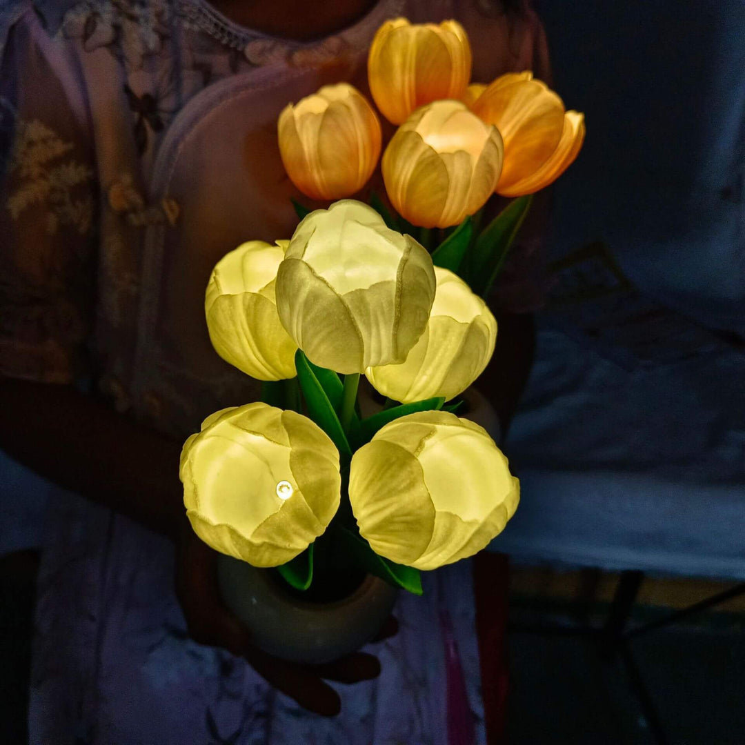 Kalsten | Modern Creative Simulation Tulip Peony LED Night Light Table Lamp