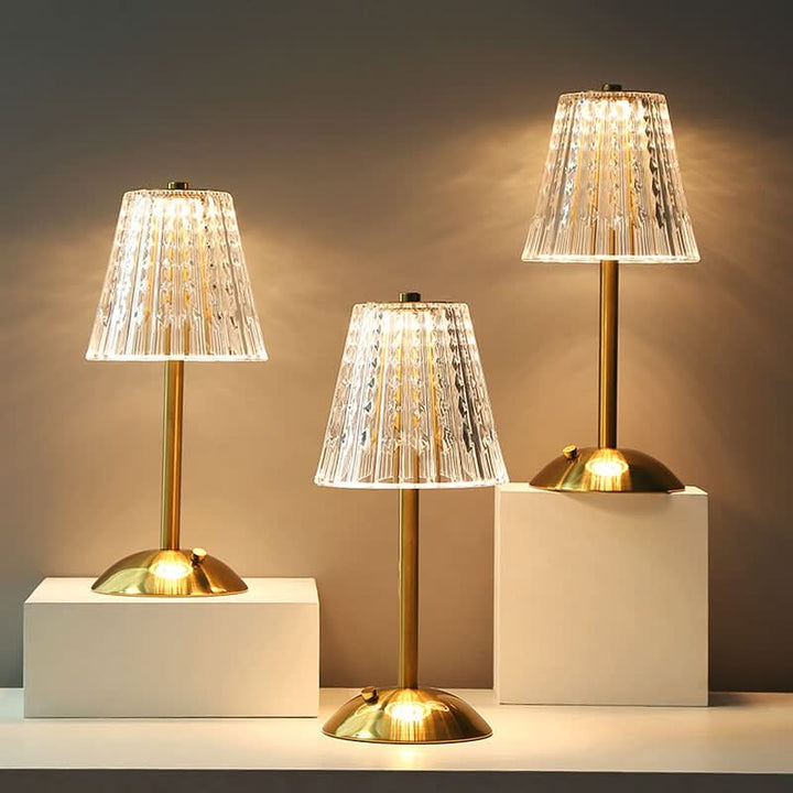 Vintage Crystal LED Table Lamp with Adjustable Brightness | Kalsten