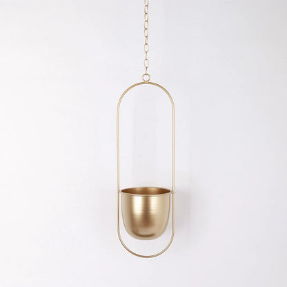 BowLift | DecoBloom Hanging Planter – Elegant Indoor & Outdoor Metal Plant Pot with Chain