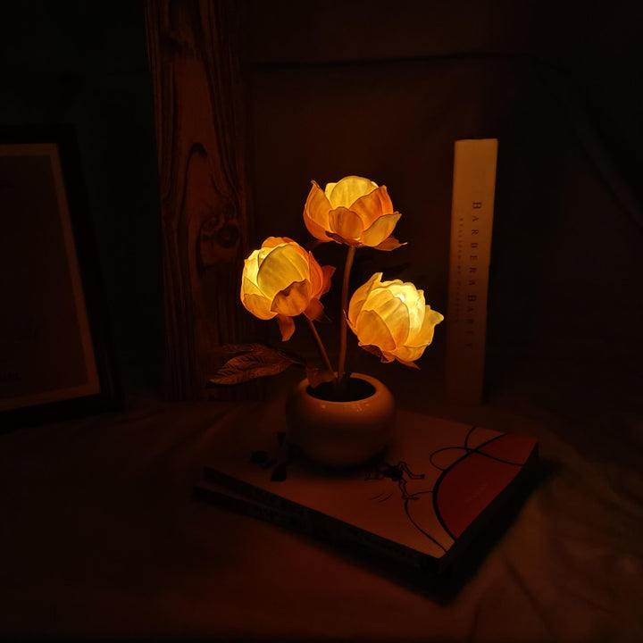 Kalsten | Modern Creative Simulation Tulip Peony LED Night Light Table Lamp