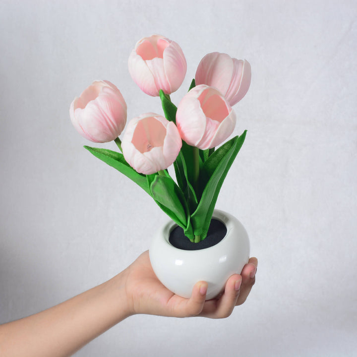 Kalsten | Modern Creative Simulation Tulip Peony LED Night Light Table Lamp
