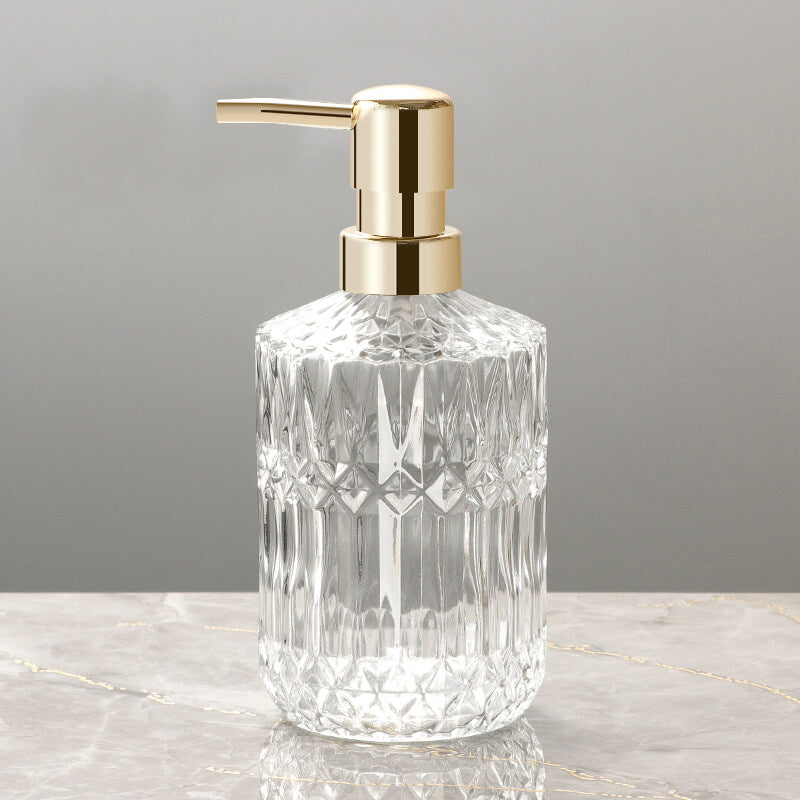 Kalsten | Diamond Pattern Glass Soap Dispenser