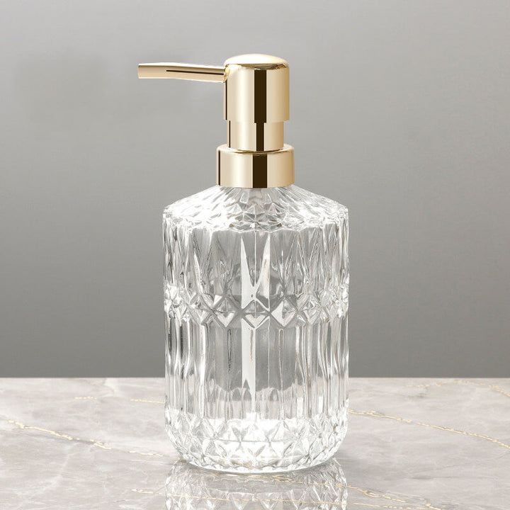 Kalsten | Diamond Pattern Glass Soap Dispenser