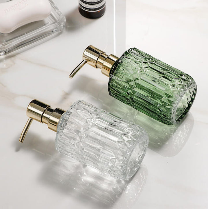 Kalsten | Diamond Pattern Glass Soap Dispenser