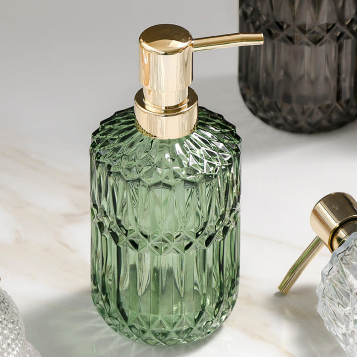 Kalsten | Diamond Pattern Glass Soap Dispenser