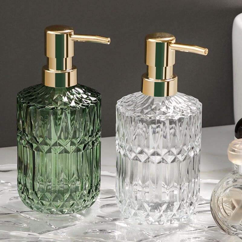 Kalsten | Diamond Pattern Glass Soap Dispenser