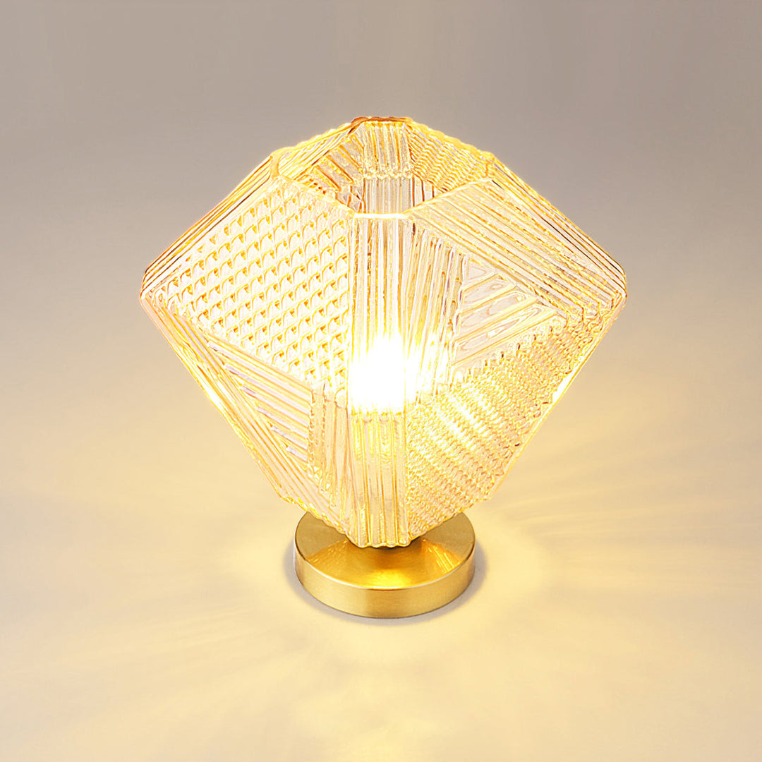 Ceiling Light Brass Diamond Cut 5.9 in Indoor Dining Room Living Room Bedroom Fixture Decorative Pendant | Kalsten