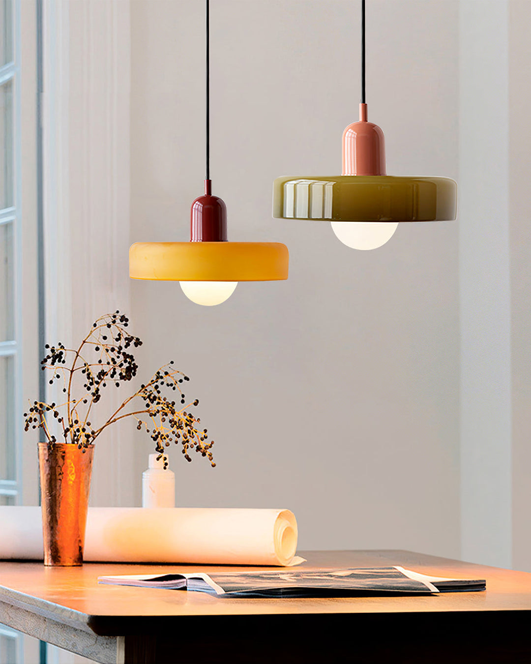 Ceiling Light Glass 9.8 in Ambient Indoor LED Dining Room Living Room Fixture | Kalsten