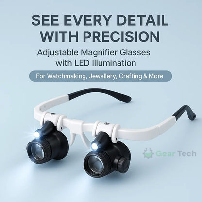 BowLift | Celestara™ | LED Illuminated Precision Magnifier with Adjustable Brightness | Ideal for Reading, Hobbies & Detailed Work