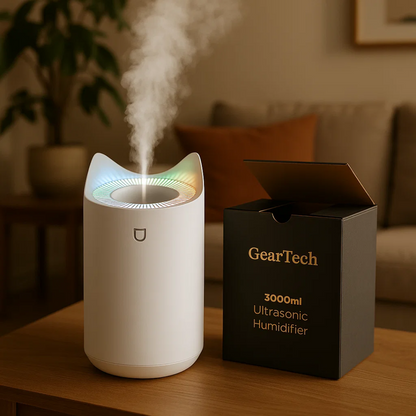 Skanto | 3000ml Ultrasonic Humidifier with Mist Technology for Respiratory Relief & Comfortable Living Spaces