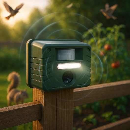 Kalsten | Outdoor Ultrasonic Bird Repeller | Effective, Humane Woodpecker Deterrent for Gardens, Patios & Farms