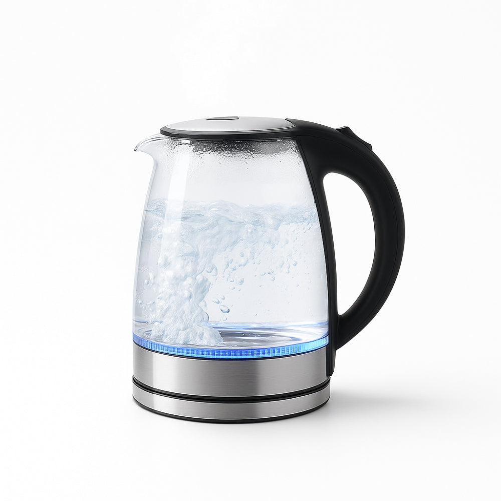 BowLift | Electric Kettle | 1.8L, 3000W, Rapid Boil, Auto Shut-Off & Borosilicate Glass for Tea, Coffee & Instant Meals