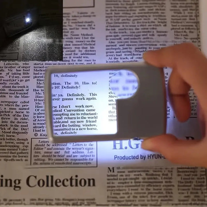 Kalsten | Double Lens Magnifier with LED Lighting – Compact and Pocket-Friendly