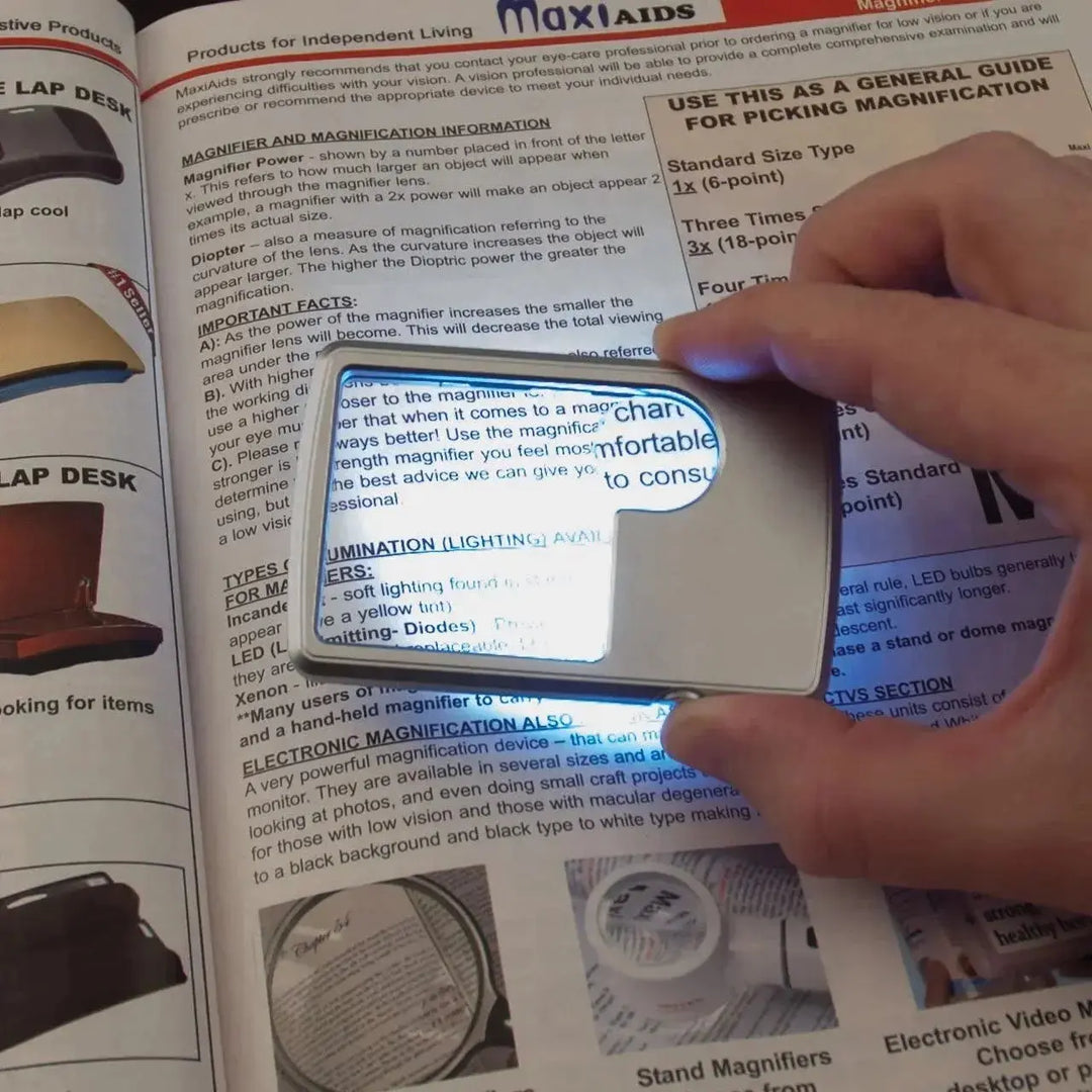 Kalsten | Double Lens Magnifier with LED Lighting – Compact and Pocket-Friendly