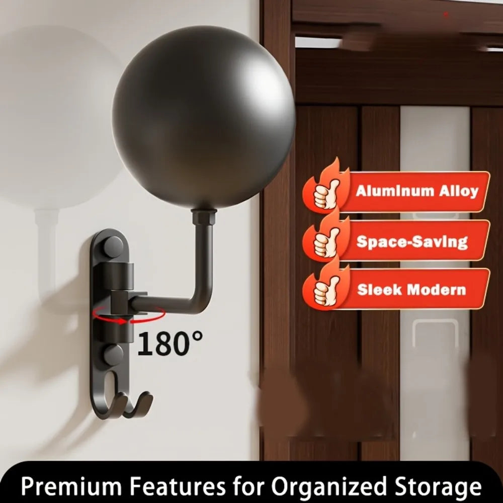 Helmet Holder Wall Mount Swivel with Hanging Hook | Kalsten