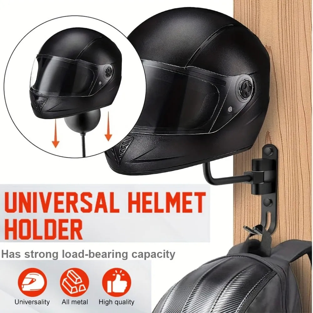 Helmet Holder Wall Mount Swivel with Hanging Hook | Kalsten