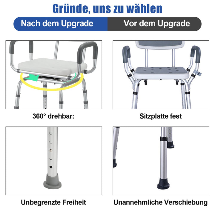 Shower chair Shower stool 360°rotatable | Kalsten