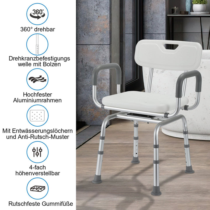 Shower chair Shower stool 360°rotatable | Kalsten