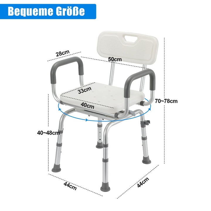 Shower chair Shower stool 360°rotatable | Kalsten
