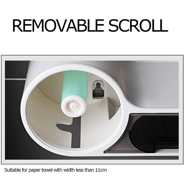 DroogHoud Self-Adhesive Toilet Paper Holder – Waterproof Wall Solution with Extra Storage Space | Kalsten