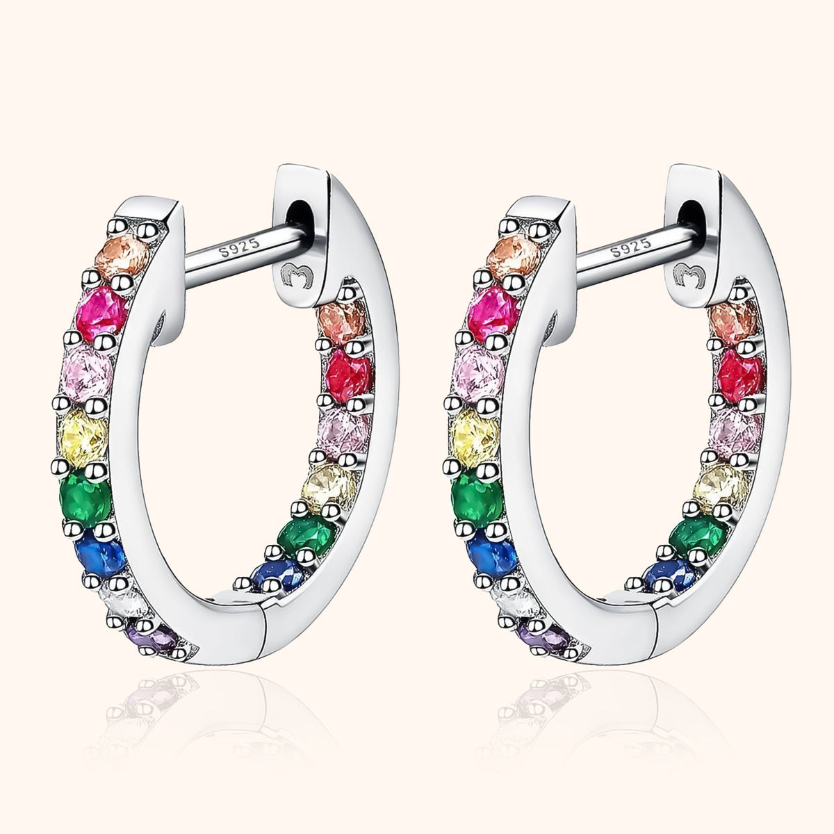 Skanto | Rainbow Hoop Earrings - Sofia