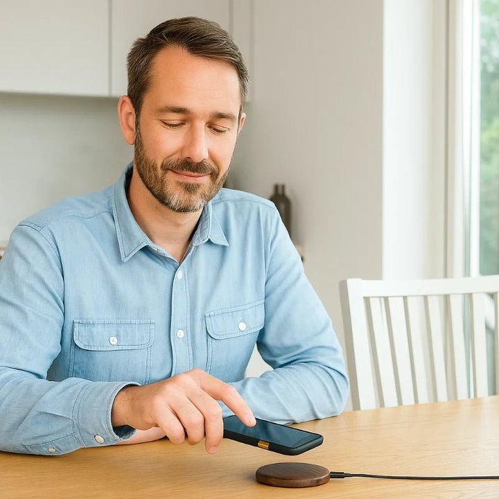 Kalsten | Sustainable Qi Fast Charger made of Bamboo with Overheat Protection