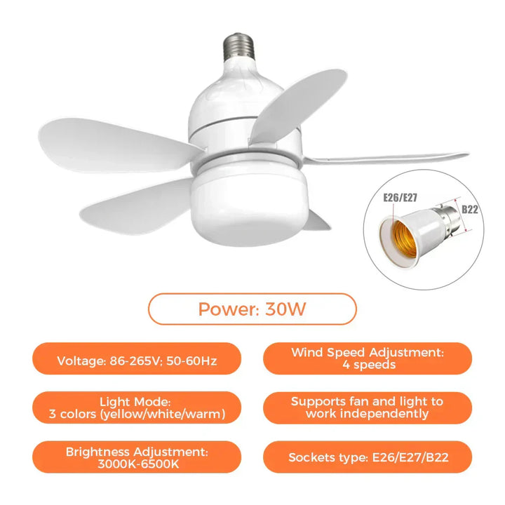 Ceiling Fan with LED Light | Kalsten