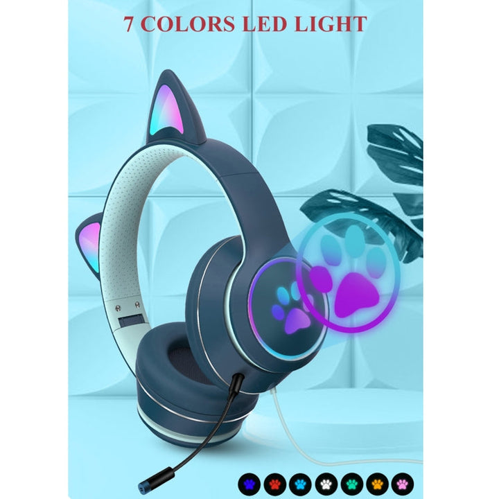 Gaming Headset Cat Ear LED Lighting USB 3.5mm | Kalsten