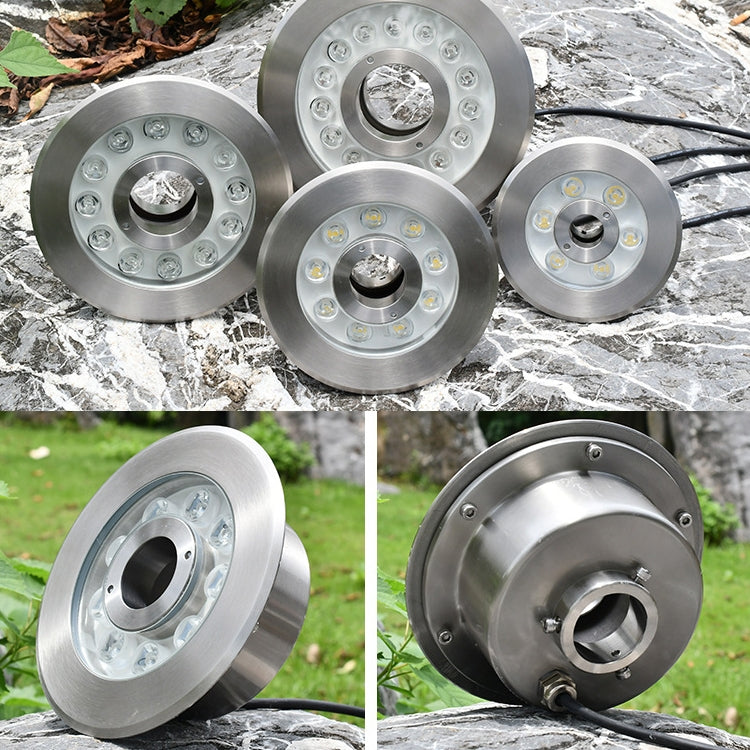 Kalsten | 18W Landscape Colored Color Change Ring LED Stainless Steel Underwater Fountain Light (Colorful)