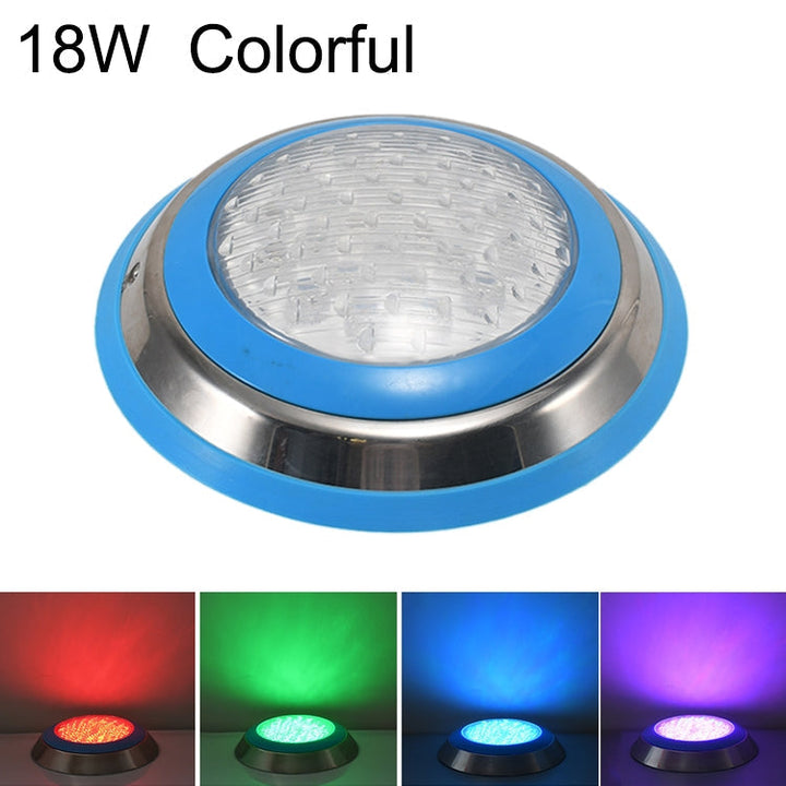 Kalsten | 18W LED Stainless Steel Wall Mounted Pool Light Landscape Underwater Light (Colorful Light)