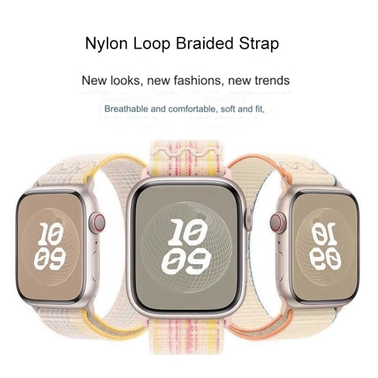 Skanto | For Apple Watch Series 5 40mm Loop Nylon Watch Strap (Starlight Yellow Pink)