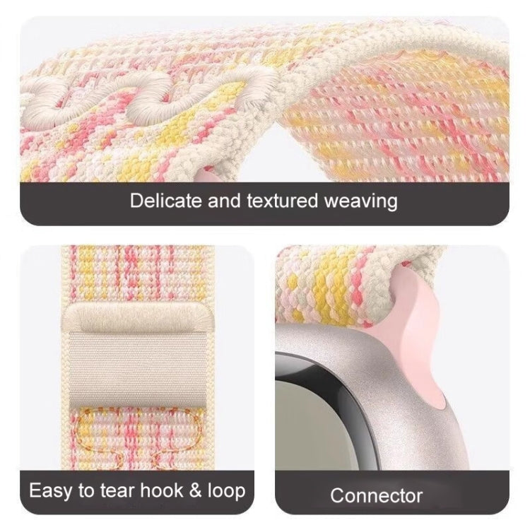 Skanto | For Apple Watch Series 5 40mm Loop Nylon Watch Strap (Starlight Yellow Pink)