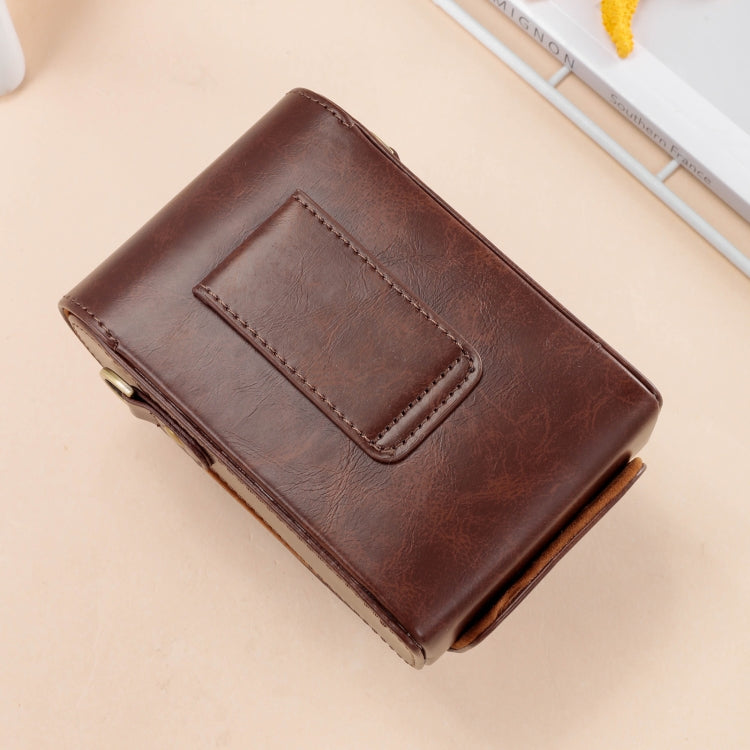 Kalsten | For FUJIFILM X100VI Full Body Leather Camera Case Bag with Strap (Coffee)
