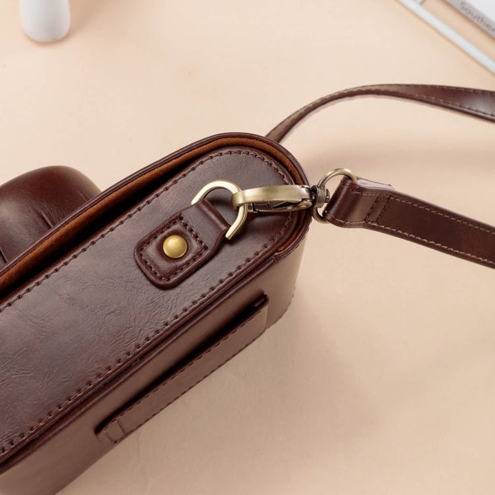 Kalsten | For FUJIFILM X100VI Full Body Leather Camera Case Bag with Strap (Coffee)