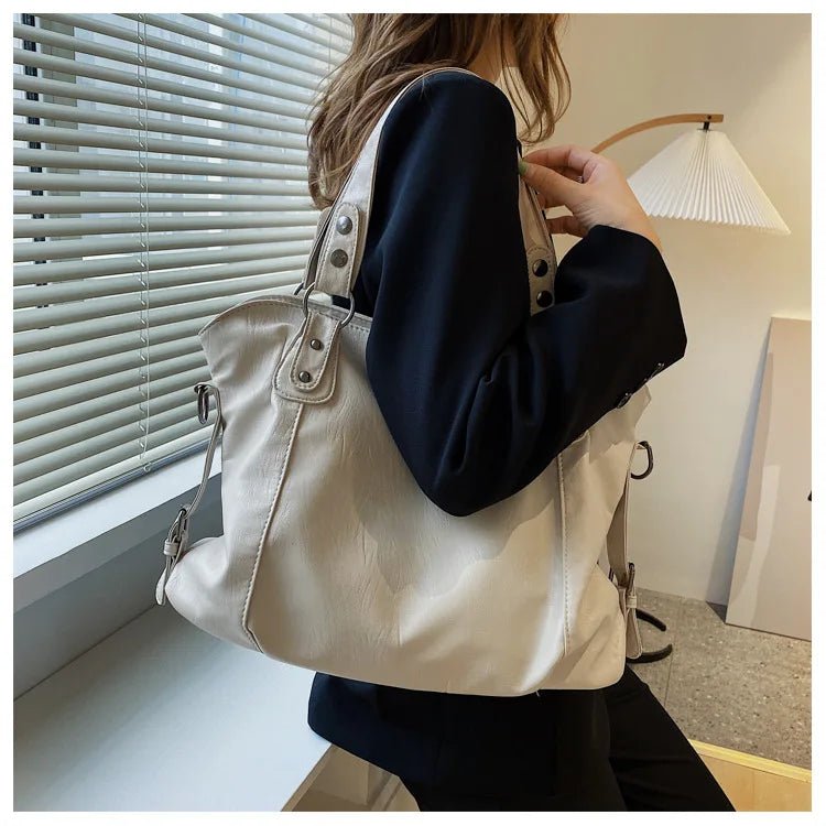 Skanto | Women's Tote Bag with Soft Faux Leather Feel and Practical Multiple Compartments