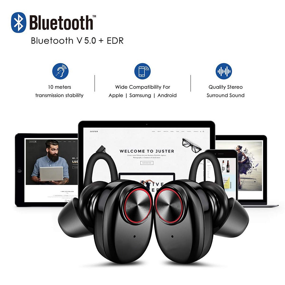 Wireless In-Ear Headphones Bluetooth V5.0 (black) | Kalsten