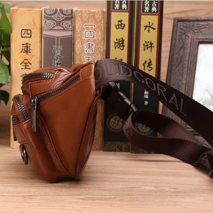 BowLift | Genuine Leather Fanny Pack | Large Capacity, Robust Design & Versatile for Travel and Outdoor Activities