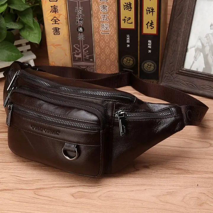 Kalsten | Genuine Leather Fanny Pack | Large Capacity, Robust Design & Versatile for Travel and Outdoor Activities