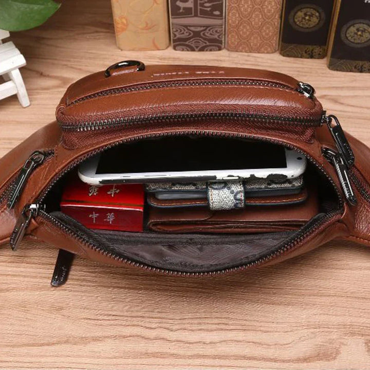 Kalsten | Genuine Leather Fanny Pack | Large Capacity, Robust Design & Versatile for Travel and Outdoor Activities