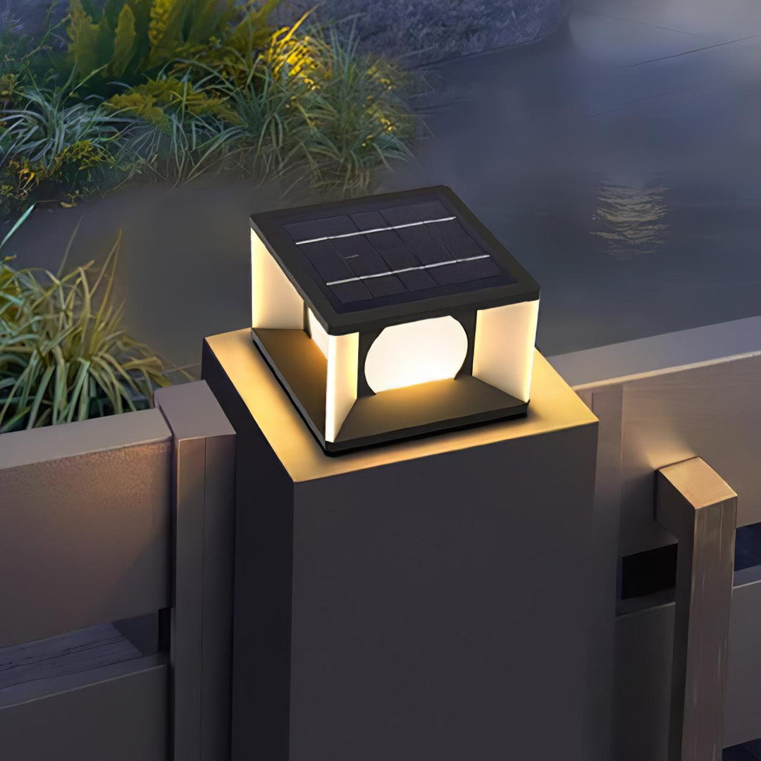 Eclipse Cube Outdoor Post Light | Kalsten