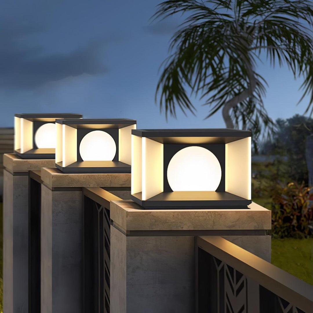 Eclipse Cube Outdoor Post Light | Kalsten