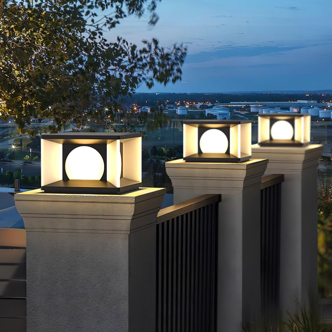 Eclipse Cube Outdoor Post Light | Kalsten