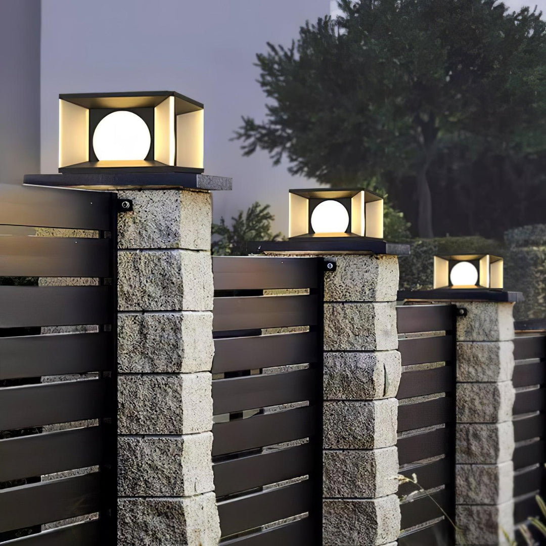 Eclipse Cube Outdoor Post Light | Kalsten