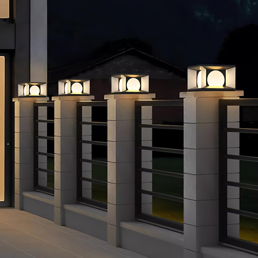 Eclipse Cube Outdoor Post Light | Kalsten
