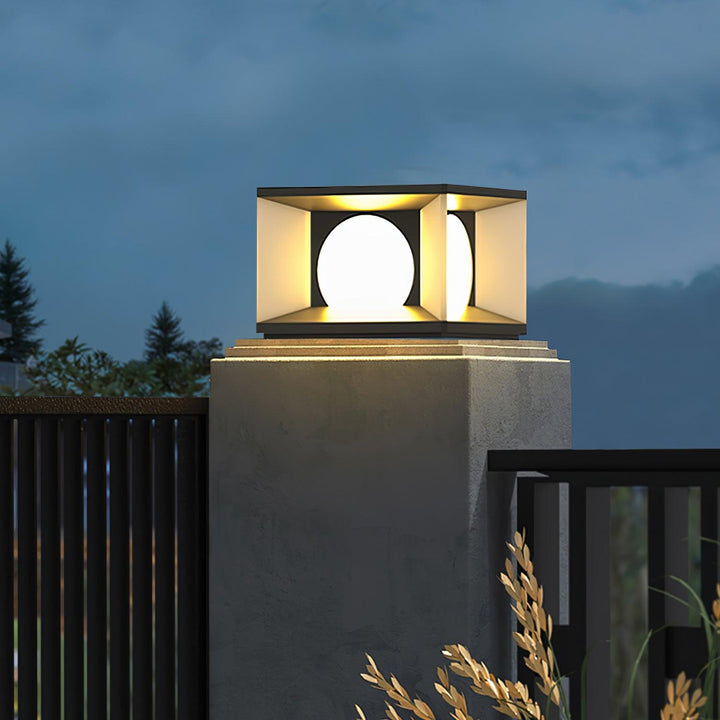 Eclipse Cube Outdoor Post Light | Kalsten